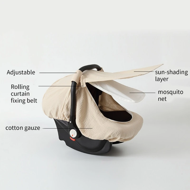 Universal Baby Car Seat Canopy Portable Cotton Privacy Protection