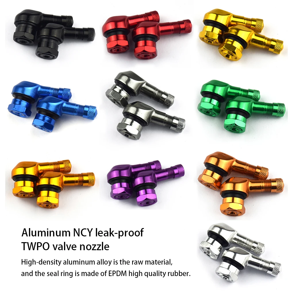 2PCS 밸브 휴대용 90도 각도 범용 튜브리스 밸브 스템