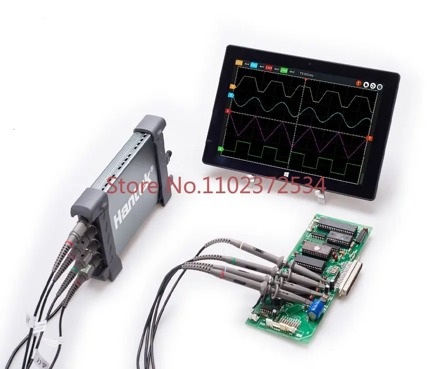 

Hantek 6074BE 4 Channel 70 Mhz Bandwidth Car Diagnostic Oscilloscope Automotive Oscilloscope Digital USB Oscilloscope