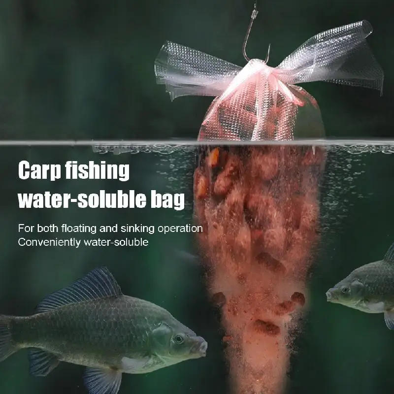 Carp Fishing PVA Bags PVA Mesh PVA String Fast Dissolving Non Residue Carp  Bait Throwing Bag