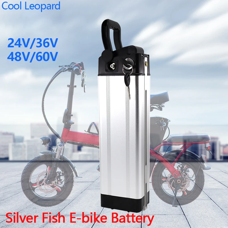 

Silver Fish E-bike 18650 24V 36V 48V 60V 10Ah 12Ah 15Ah 20Ah 30Ah Li-ion Battery Pack,for City Folding Electric Bicycle Battery