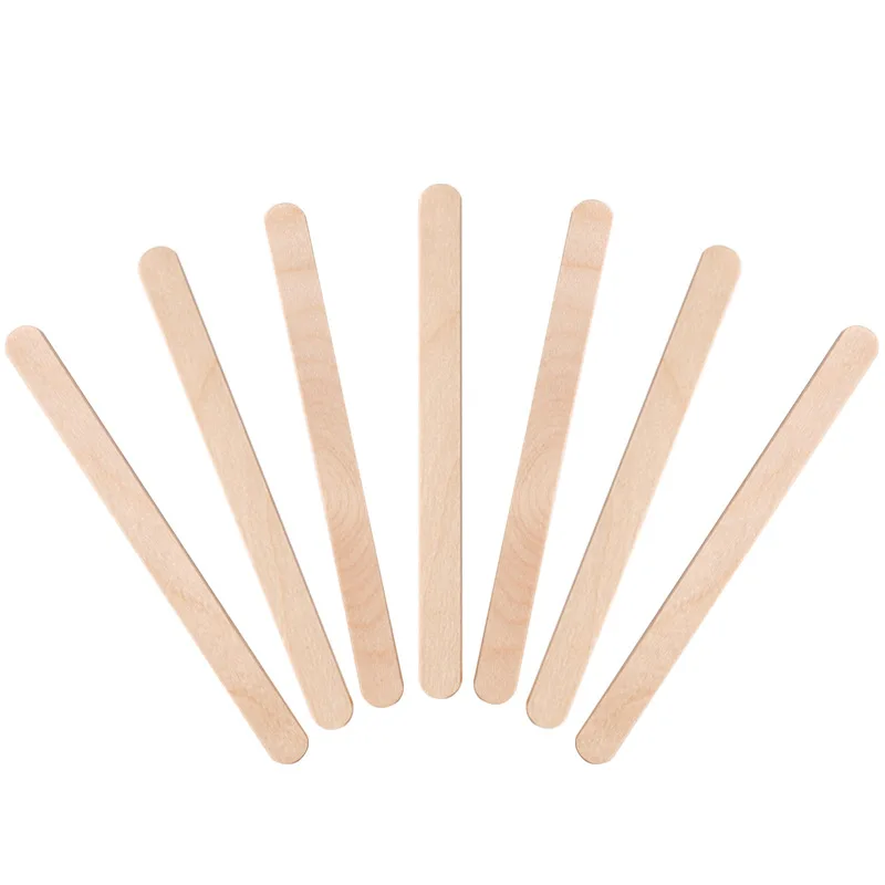 100pcs Disposable Waxing Wooden Tongue Depressor Body Hair Removal Stick Tongue Depressor 4