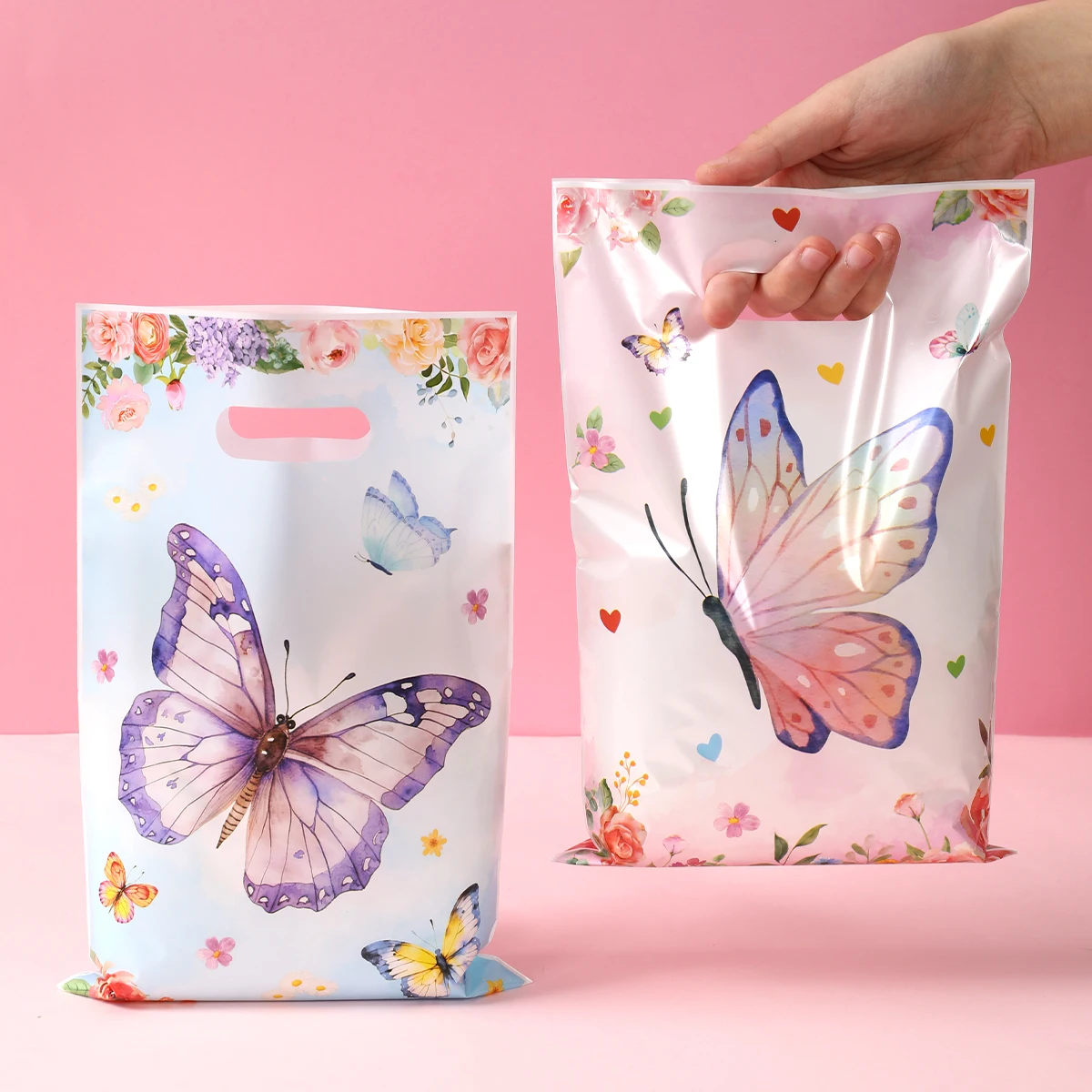 Blumen-Schmetterlings-Handtasche, Geburtstag, Hochzeit, Party-Dekoration für Zuhause, Geschenk, Süßigkeitentüten, alles Gute zum Geburtstag, Babyparty, Partyzubehör