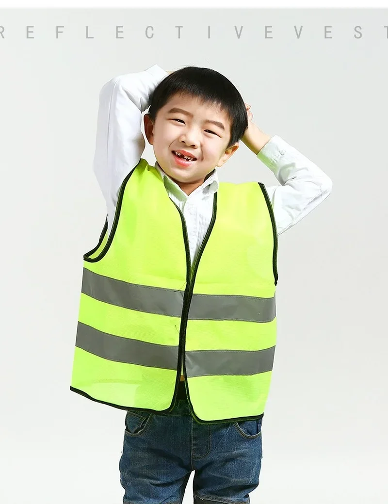 High Visibility Kids Safety Vest Children Waistcoat Vest with Reflective Strips Traffic Clothes Reflective Clothing reflective safety vest