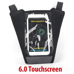 Indoor Cycling Sweat Guard Strap Cover with Touchscreen Phone Holder (Touchscreen Black)