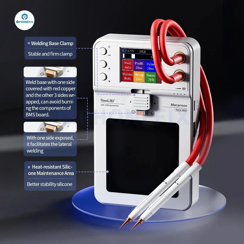 soldering tools Qianli Macaron Max 2 Spot Welding Machine Adjustable 6 Speed Pulse Time Micro Spot Welder Phone 11-15PM Battery repair tools