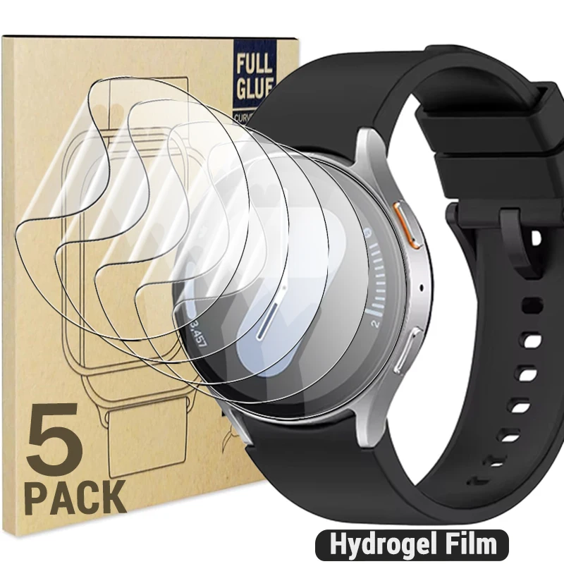 Ultra Soft TPU Hydrogel Full Screen Protector for Smartwatches (5-Pack)
