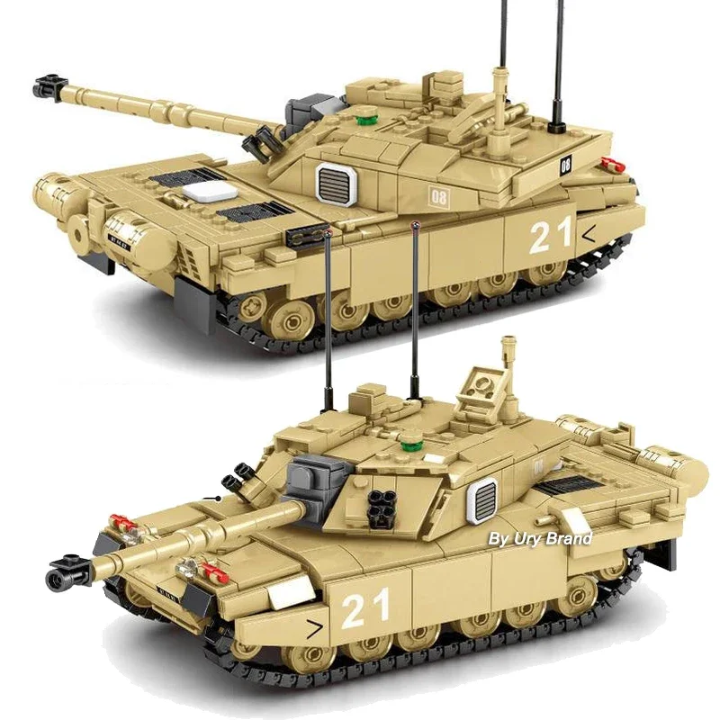 

Армейский Танк WW2, Военный танк MBT M1A2 Abrams FV 4034 Challenger-2, наборы Колесников, солдаты, строительные блоки, игрушки для мальчиков, подарки