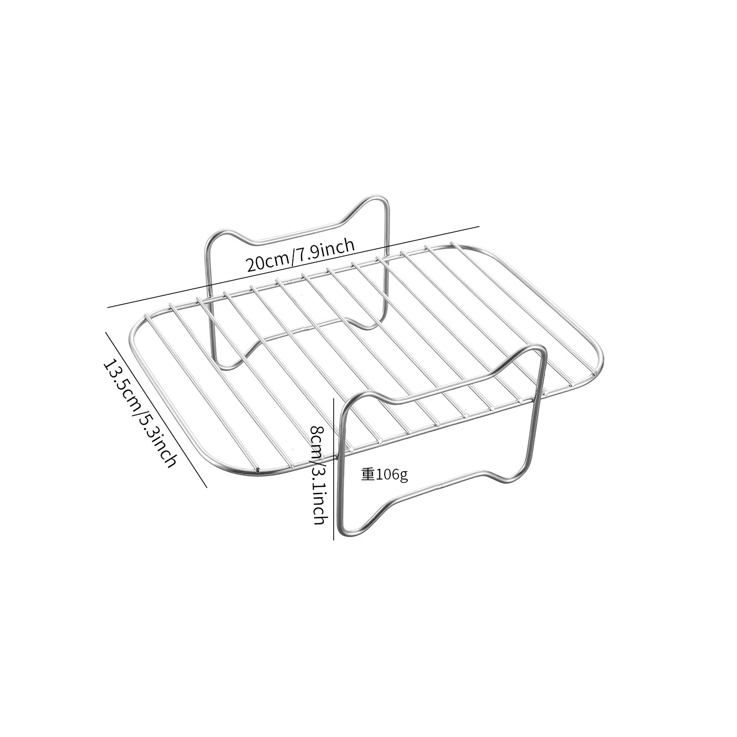 8-Inch Stackable Air Fryer Racks and Baking Accessories