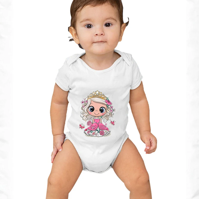 

Angel Princess Print Creativity Bodysuit for Newborns Cute Angel Jumpsuit Cartoon Fashion Popular Cotton Baby Girl Onesie Romper