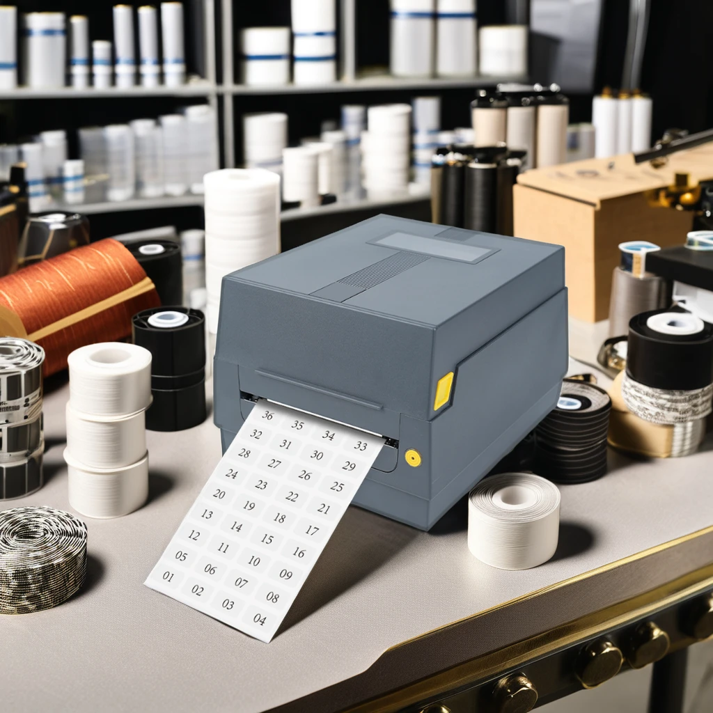 110mm 열전사 라벨 프린터 (금속용 4x6 바코드 스티커 프린터, 새틴 워시 마크용 리본 포함)