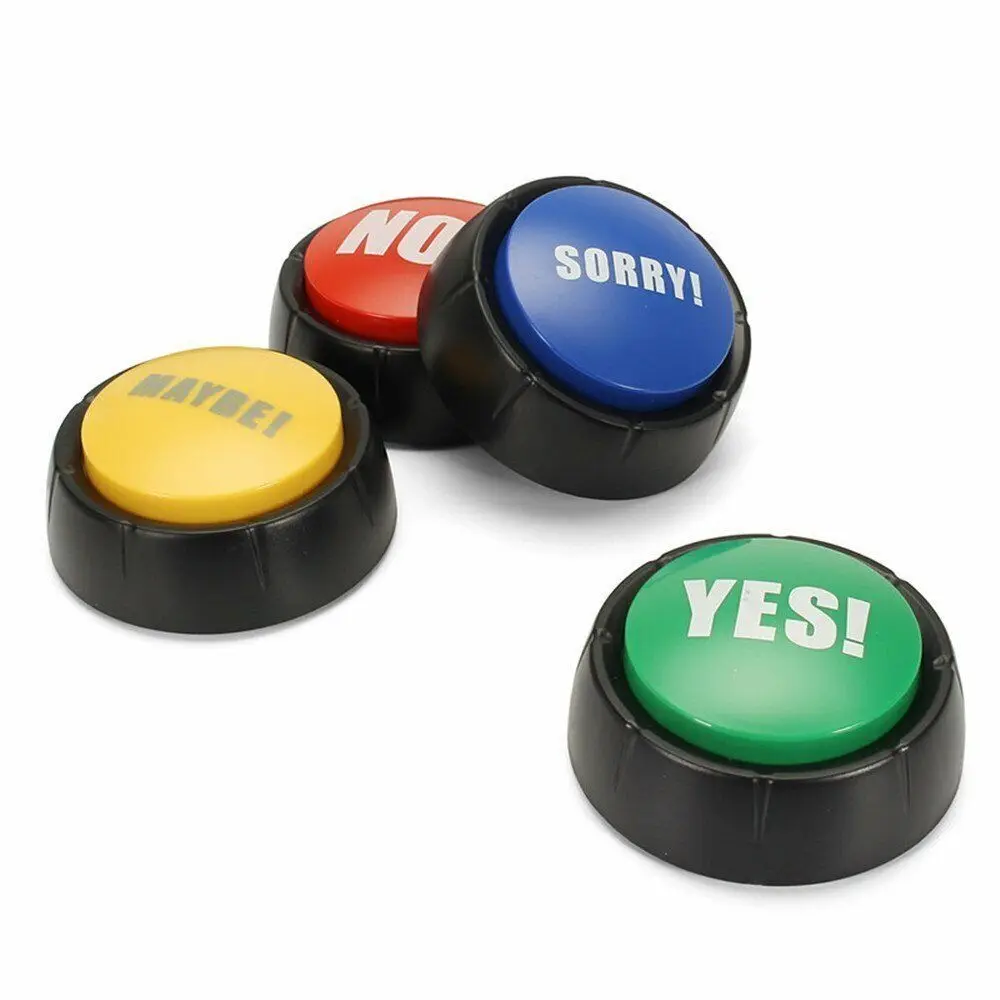 High Quality Plastic Sound Button 85db Holiday Supply Sound Talking Funny Button Party Gift Talking Button 4