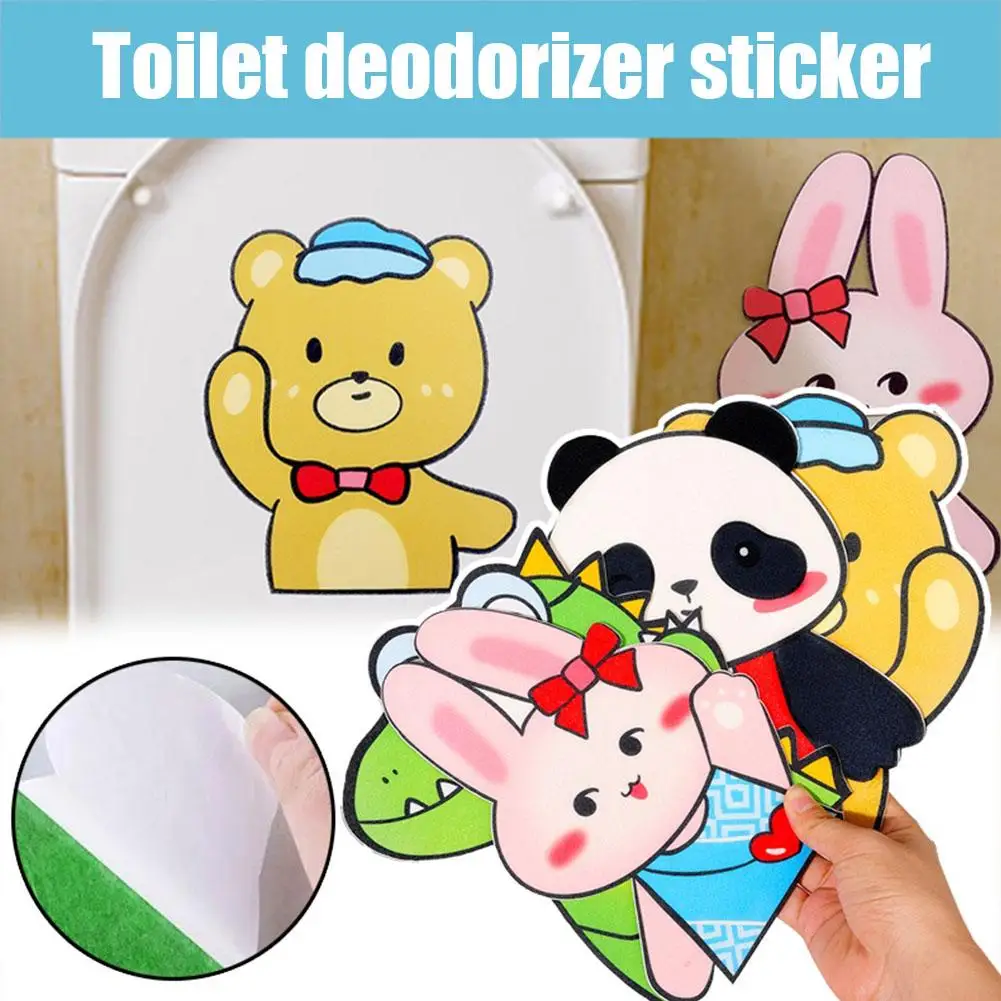 

Household Toilet Deodorant Stickers Cartoon Animal Odor Toilet Decoration Sticker Toilet Rose Fragrant Remove Stickers Jasm Z2Z1
