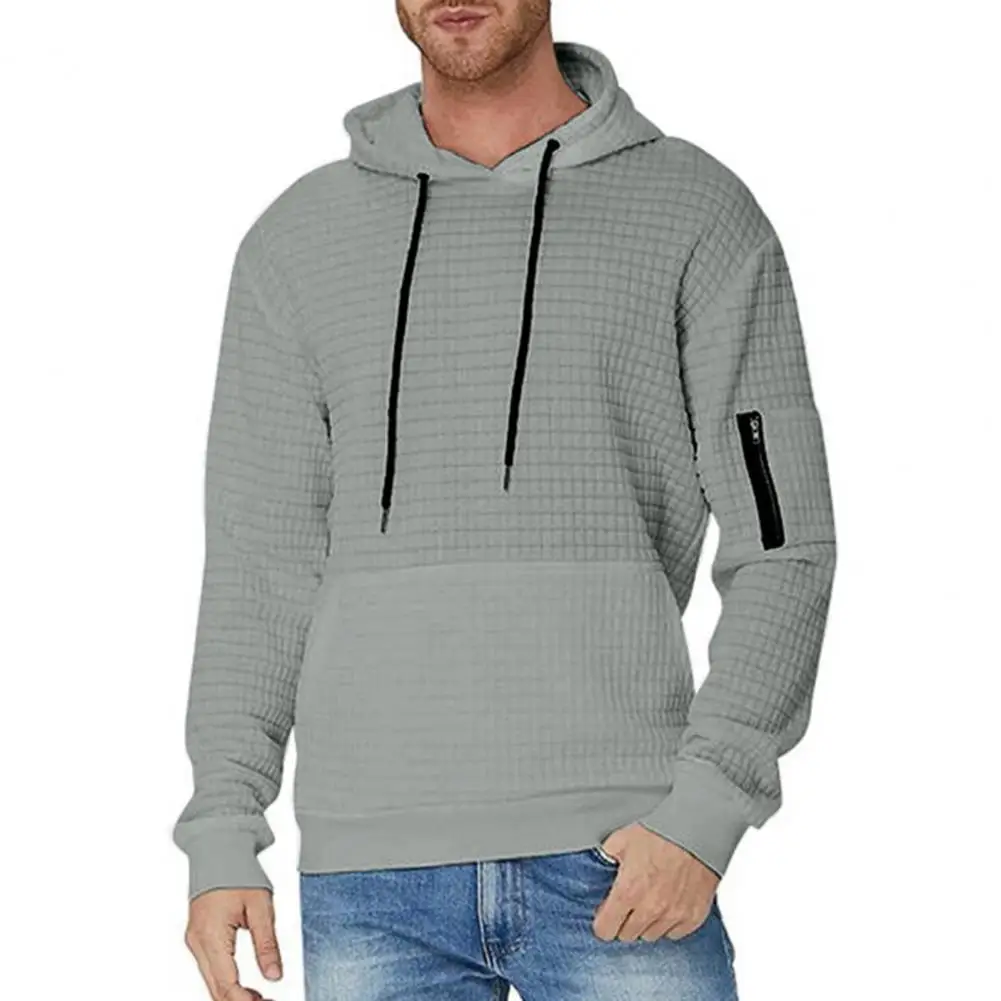 

Мужская Осенняя толстовка, Стильная мужская толстовка с кулиской, из мягкой ткани, с большим карманом, однотонная Толстовка на осень и весну