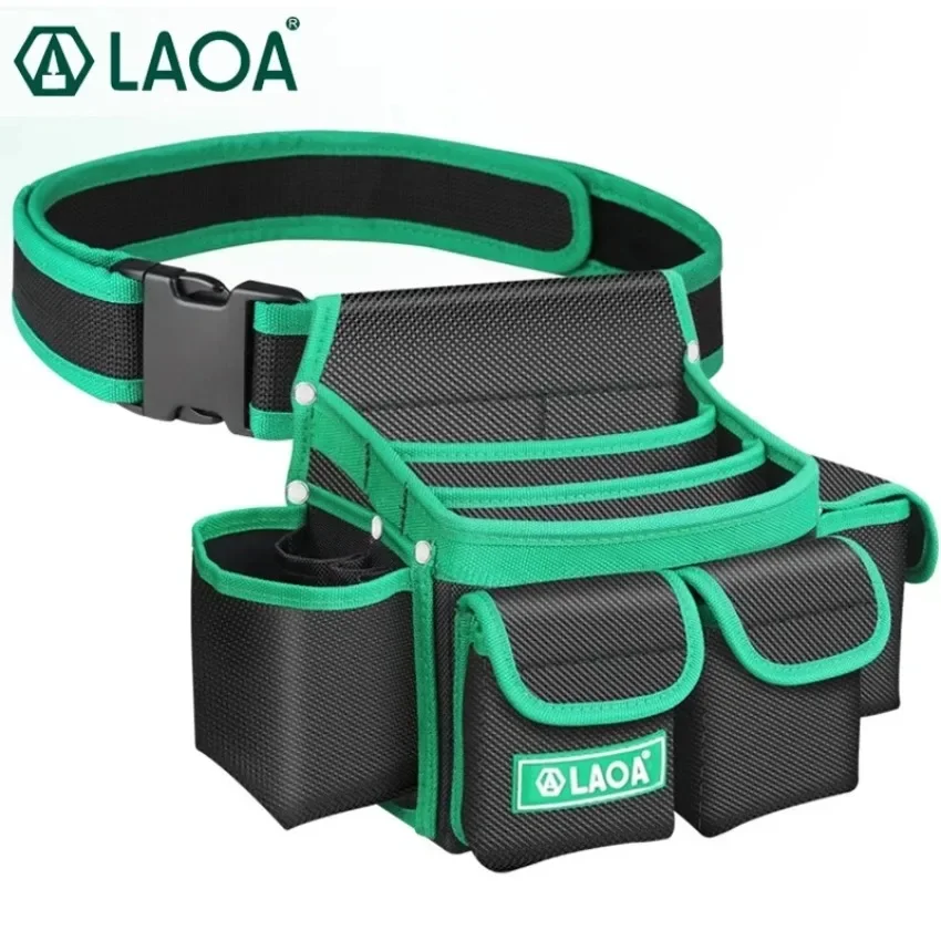 LAOA Electrician's Waist Bag Waterproof and Sturdy Multifunctional Carpenter's Bag Thickened 1680D Oxford Fabric Home Toolbag 2