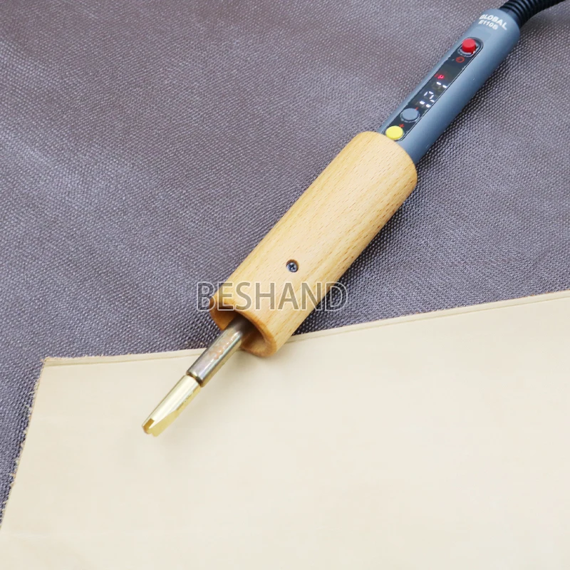 Neues elektrisches Leder-Kantenfalzwerkzeug mit optionalen Messingspitzen, M5-Gewinde für Lederhandwerk, Falz- und Rillwerkzeug – Detail 3