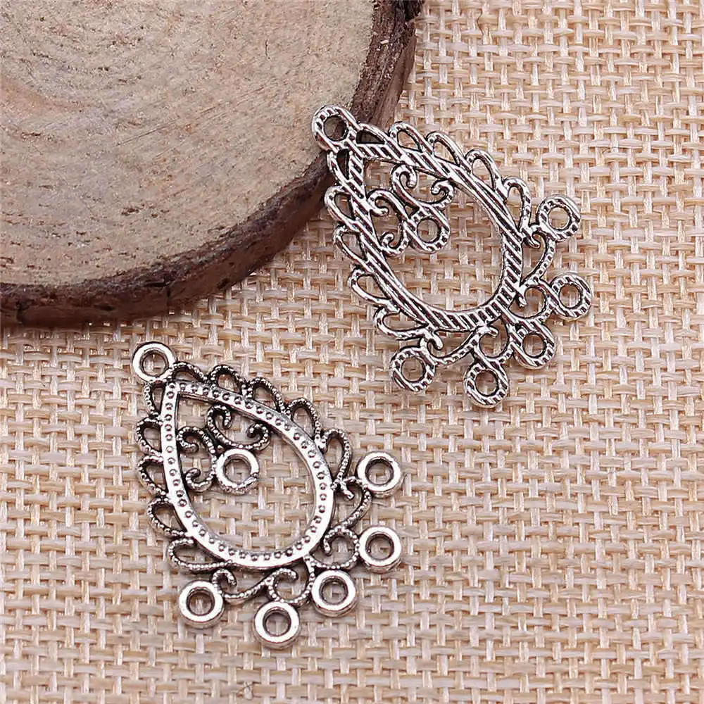 

Accessories Porous Earring Connector For Jewelry Making 22x29mm 10pcs