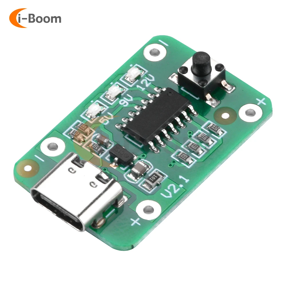 

QC2.0 QC3.0 Decoy Trigger Decoy Board Boost Power Module Charging Module 5V 9V 12V Push Button Adjustment USB / Type-C Interface