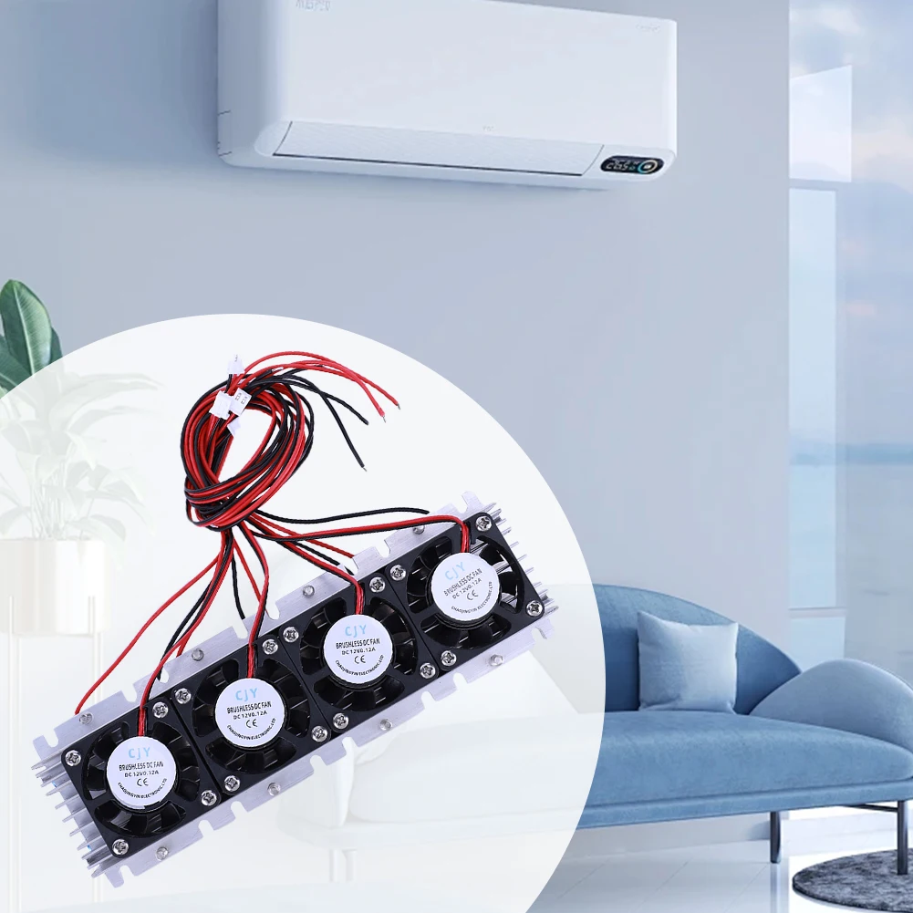 DIY 반도체 에어컨 냉각 시스템, 288W 펠티에 쿨러, DC 12V 30A, 에어컨 선풍기