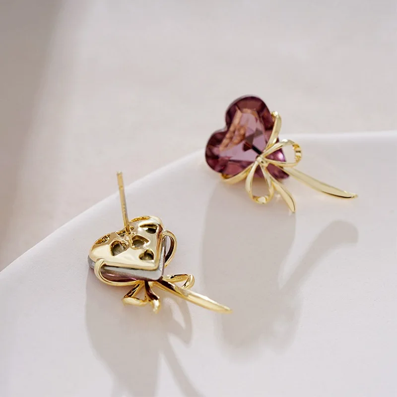 2023 New Fashion Trend Unique Design Elegant Exquisite Light Luxury Love Earrings For Women Jewelry Wedding Party Premium Gift