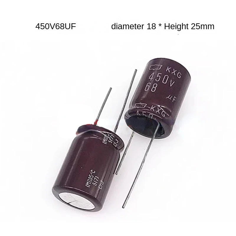 Электролитический конденсатор 450v68uf 18X25 KXG с высокой частотой, низким сопротивлением и длительным сроком службы, конденсатор 68uf 450v JP (оригинал)