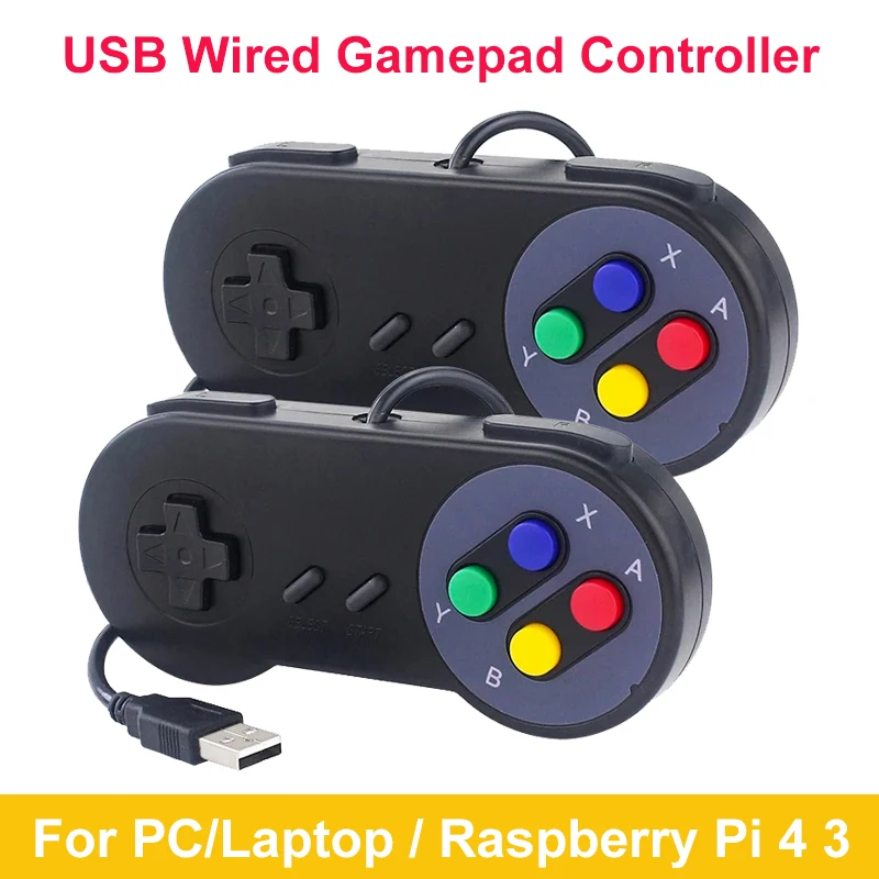 Gamepad Usb Per Pc Laptop Windows 7 / 8 / 10 Snes Retro Usb Controller Joystick Per Raspberry Pi 4B 3B Retropie