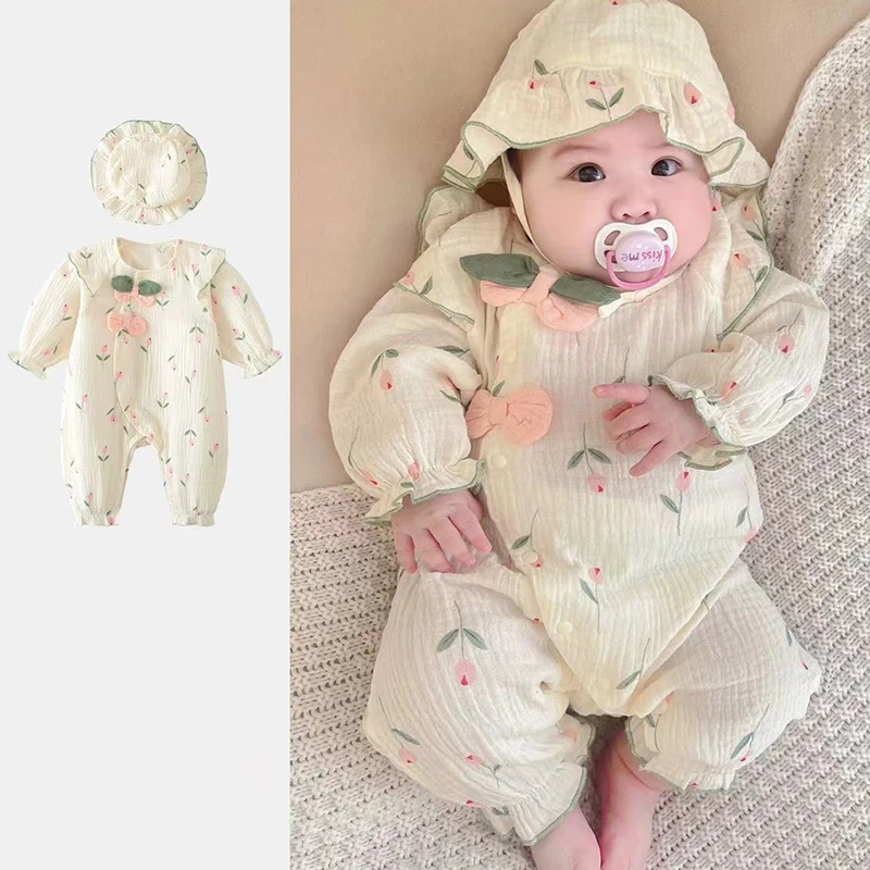 Autumn Baby Girls Cute Romper Jumpsuit