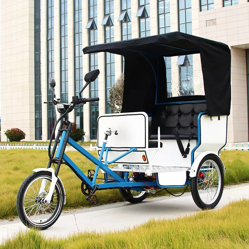 750 watt brushless car tricycle rickshaw 5-seat bicycle taxi