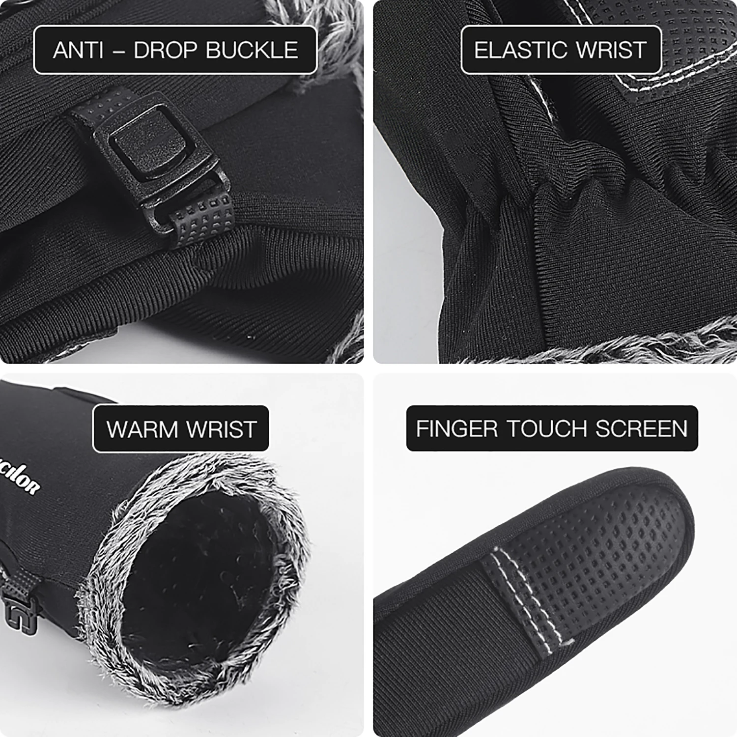 Touch Screen Cycling Gloves Winter Autumn Men High Quality Male Thicken Warm Men Cashmere Solid Gloves Mitten Business Gloves