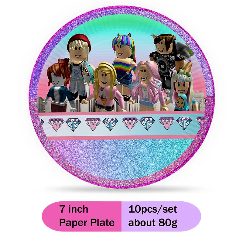 PYAILI Set 52 pezzi tema farfalle rosa Piatti, bicchieri e tovaglioli per decorazione principessa con motivi floreali, per 16 ospiti