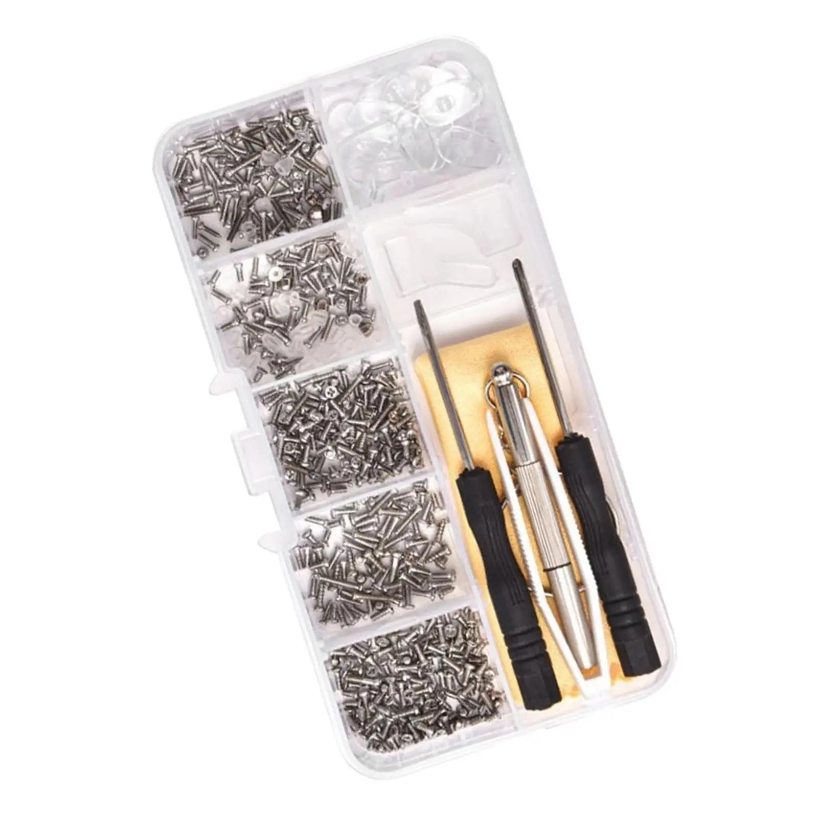 500pcs Mini Screws Nuts Assortment Eyeglasses Repair Tool Kit Glasses