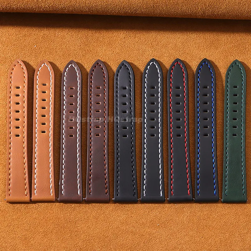 Retro Calfskin Leather Sport Quick Release Bracelet Strap - Multiple Sizes Available