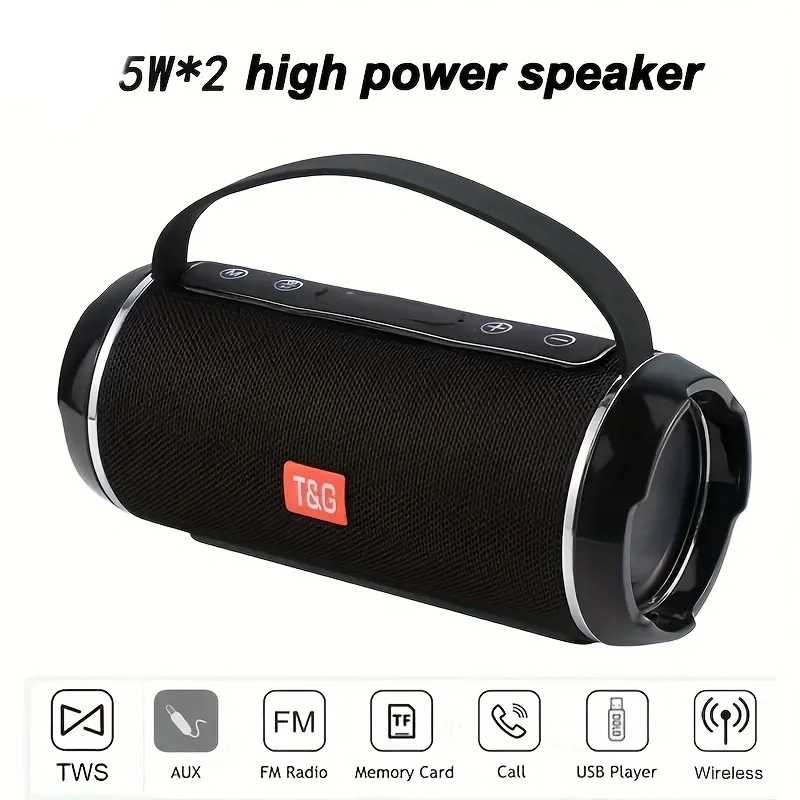 TG116C Bluetooth Outdoor Portable Wireless Compatible Speaker Supports USB/ TF/ FM Connectivity Phone/Tablet/TV bluetooth speaker outdoor speakers