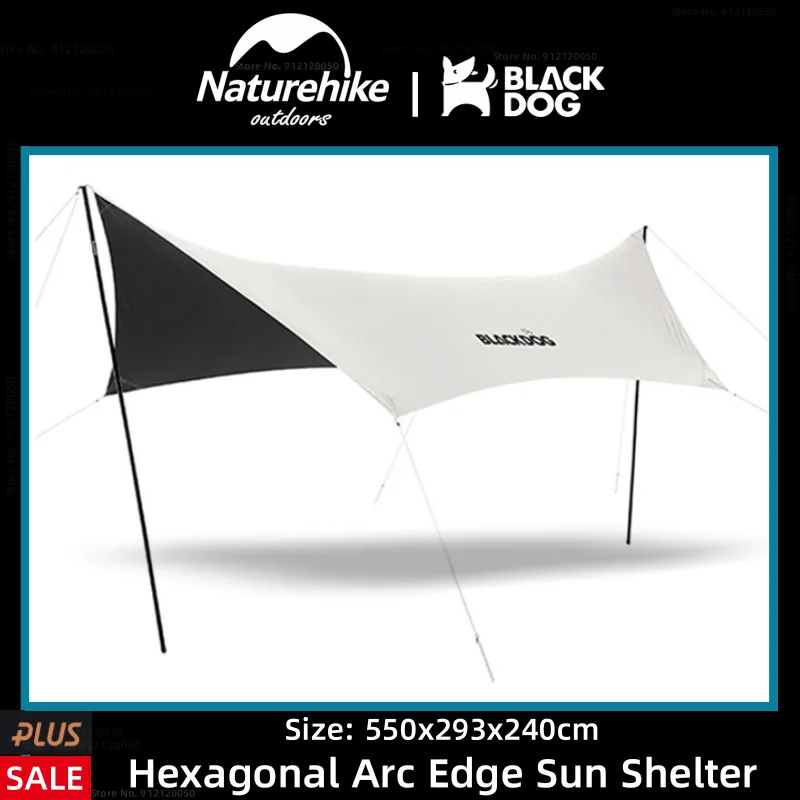 Naturehikeblackdog 58 Person Hexagonal Sun Shelter 150d Oxford Cloth