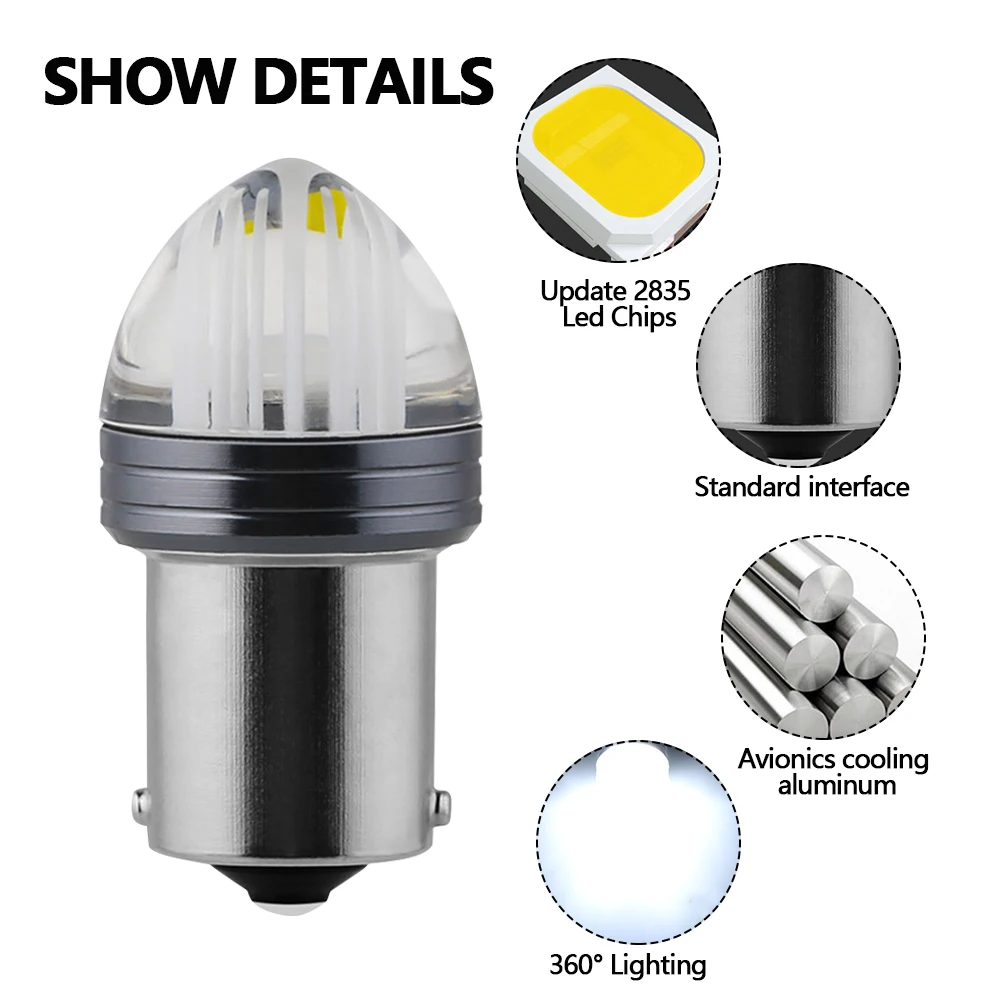 2PCS ���ο� 1156 P21W LED ���� 7506 P21/5W BAY15D 1157 BA15S LED �ڵ��� �극��ũ ����Ʈ �� ��ȣ ���� �ڵ� ��� ������ ���� ����