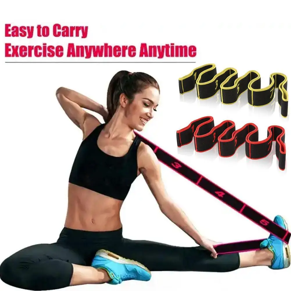 

Yoga Stretching Belt Polyester Rubber Eastic Latin Dance Yoga Pilates Fitness Resistance Bands Leg Stretcher Exercise Equipment