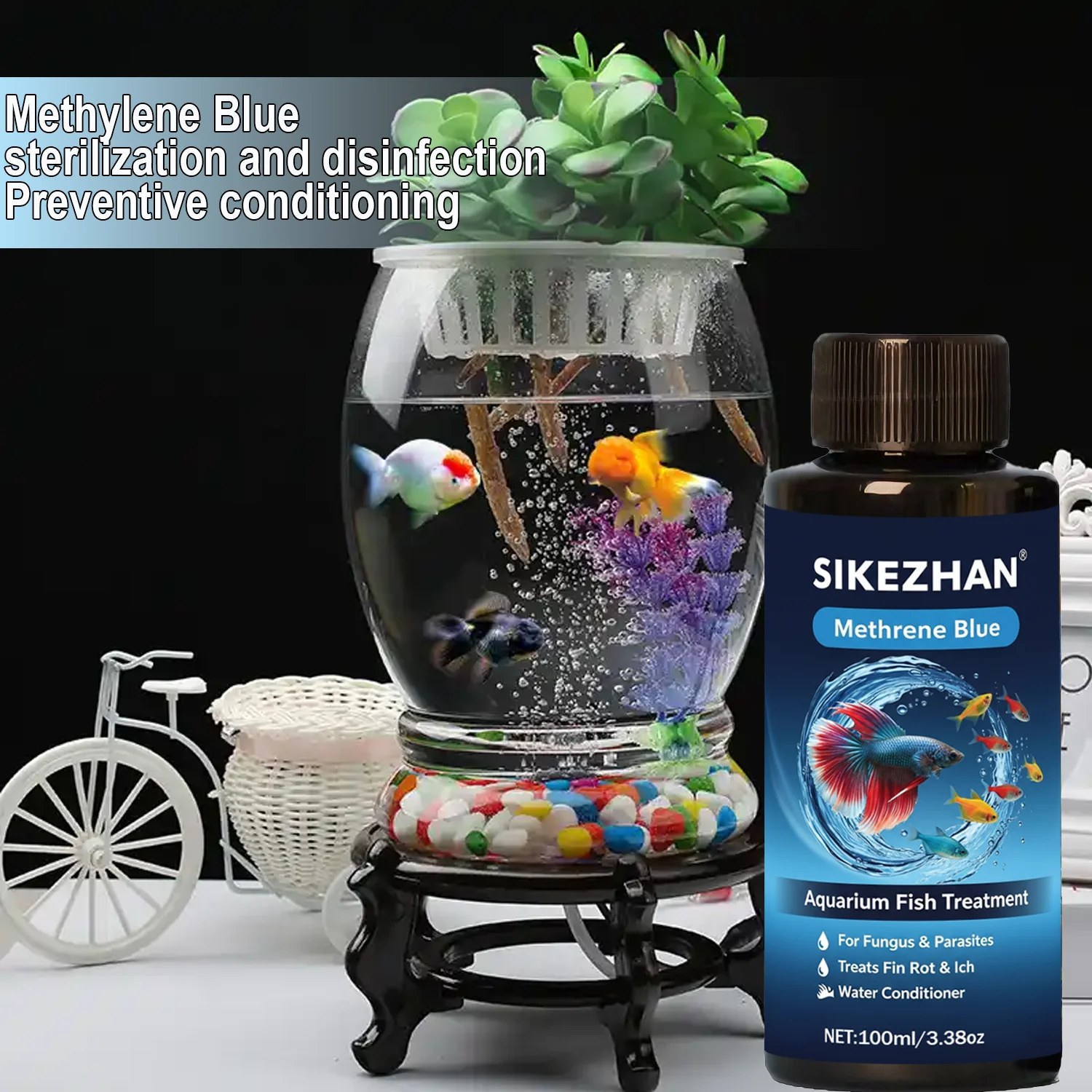 Premium Methylene Blue Fish Medicine Treatment Aquarium Water ...