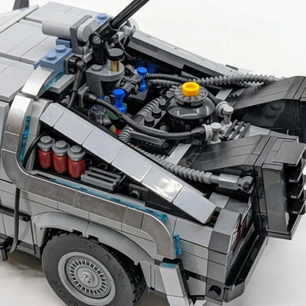 Building Blocks Toys Back to the Future Time 1:12 Machine Compatible 1872Pcs Technical Car Bricks Construct Birthday Gifts