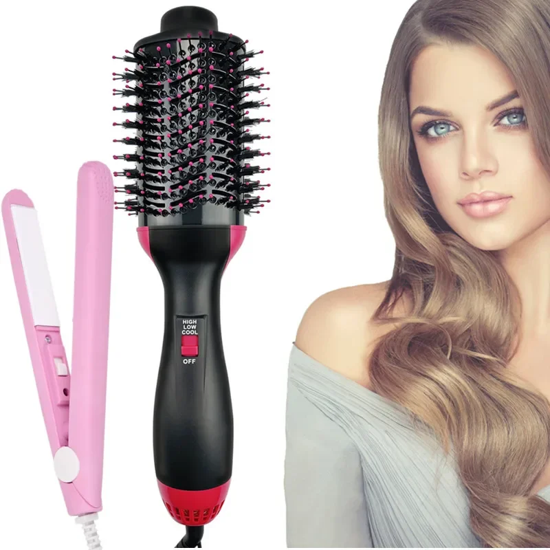 

3 in 1 Multi-functional Hot Air Comb Send Hair Straightener Hair Comb Negative Ion Blow Comb Electric Blow Buy One Get One Free