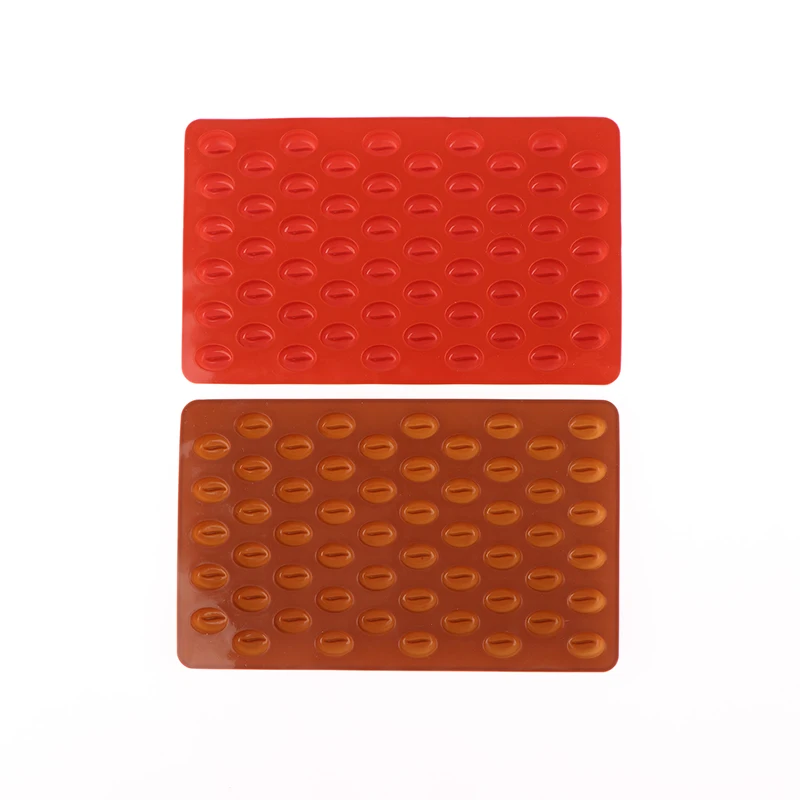 1Pc 55 Cavities Coffee Bean Silicone Candle Mold DIY Soap Resin Making Mould Chocolate Ice Jelly Baking Tool Cake Decor Gifts