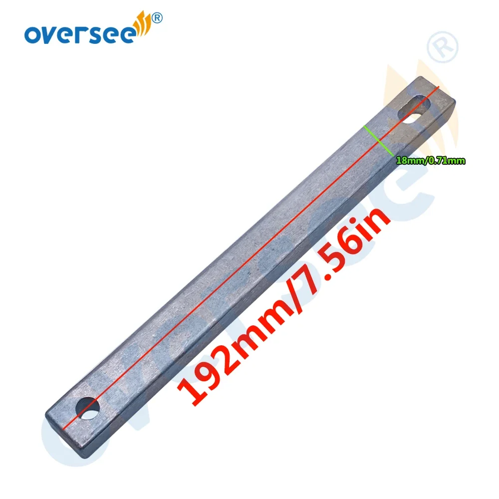 825271 Power Trim Bracket Anode For Mercury Mariner Outboard 25HP 30HP 40HP 50HP 1994-UP; 7-1/2" Length