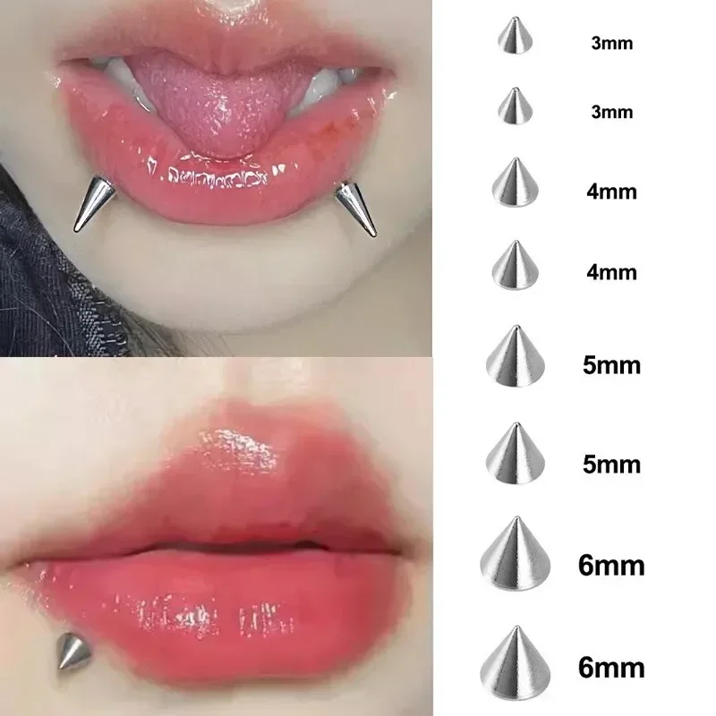 Fashion Non Piercing Fake Nose Lip Sticker Disposable Belly Eyebrow Lip Ear Piercing Jewelry Button Halloween Makeup Accessories