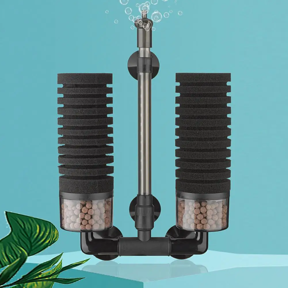 

1 Set Reliable Bio-chemical Sponge Air Pump Filter Fish Tank Filter Compact Effective Oxygenation