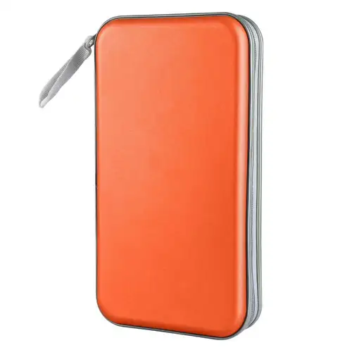 Media Storage Box 80 Capacity CD Case Holder Hard Plastic Storage DVD Case Zipper Portable CD Case Wallet CD/DVD Album - Image 16
