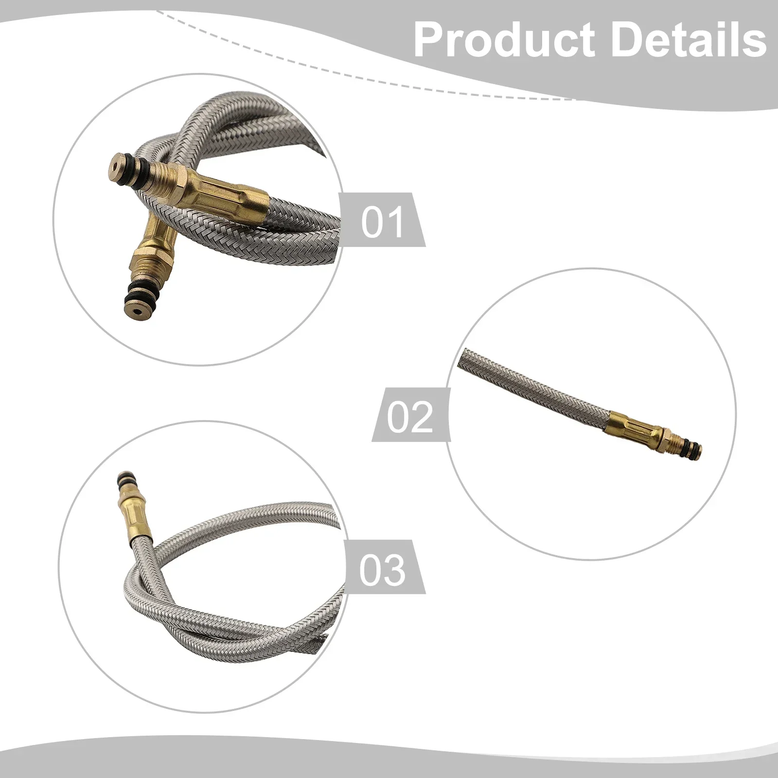 1 Pc Braided Tube 35 50cm Wear-resistan Outdoor Camping Stove Extension Tube Braided Hose Gas Tank Practical Accessories camping stove accessories