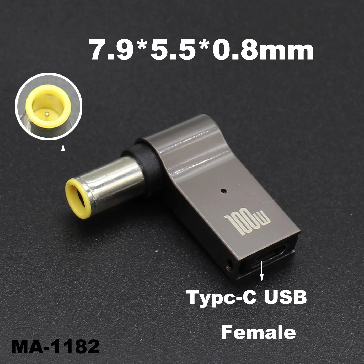 100W USB-C to DC Power Adapter Converter for Universal Laptop Charging