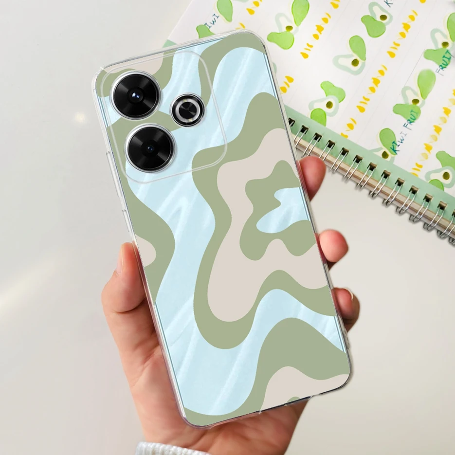 Colorful Flowers Painted Clear Silicone Phone Case - Soft Protective Cover