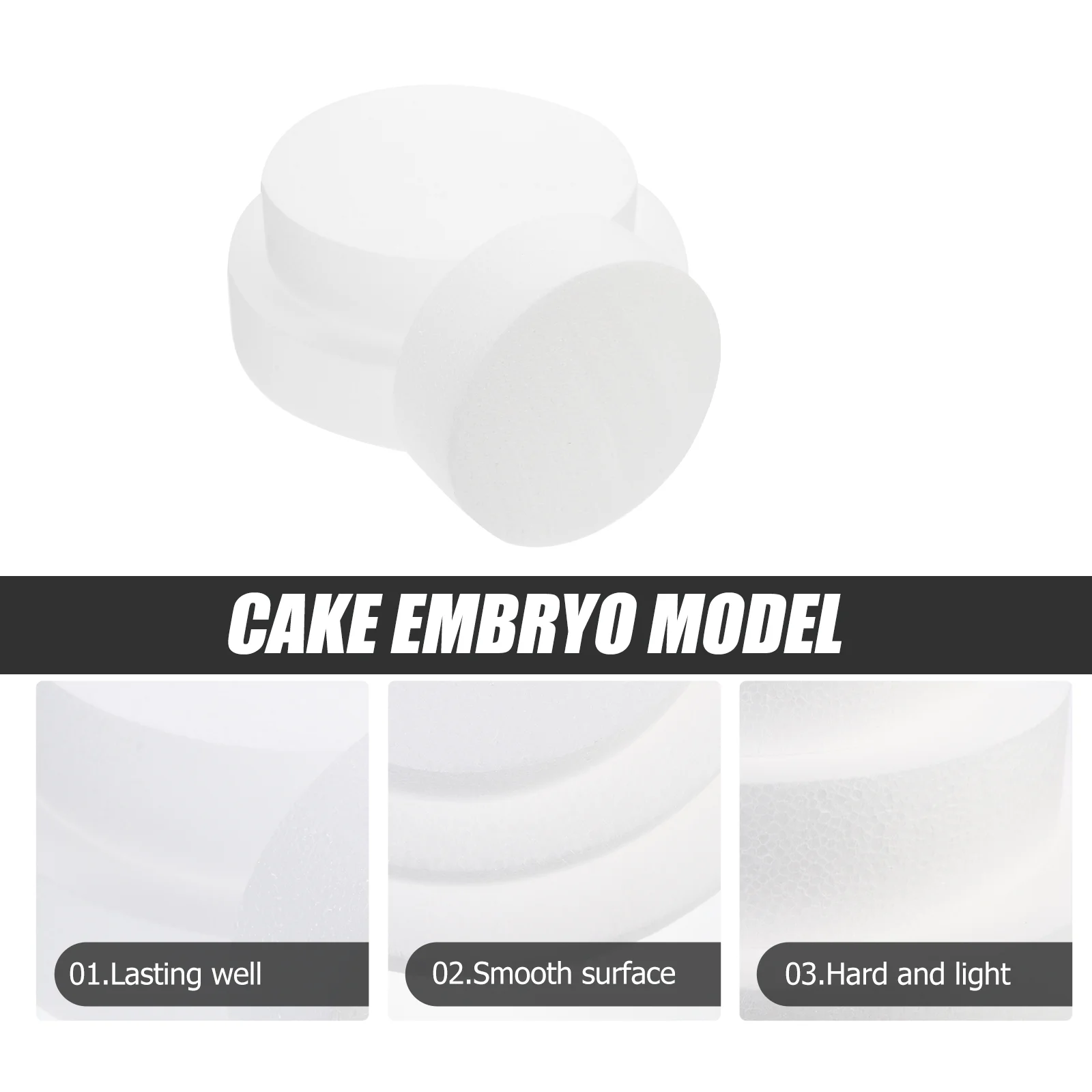 Cakedummy Dummies Fake Rounds Round Polystyrene Set Model Shapes wedding circles Practice Decorating Cakes Circle Faux Baking Supplies Cake Tools Cake Decorating Kit