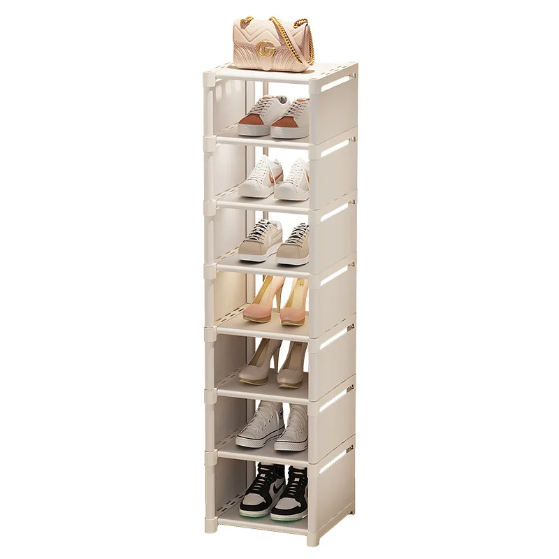 1pc White Household Shoe Rack (3-7 Tiers) For Doorway, Storage, Dorm Room  Organizer