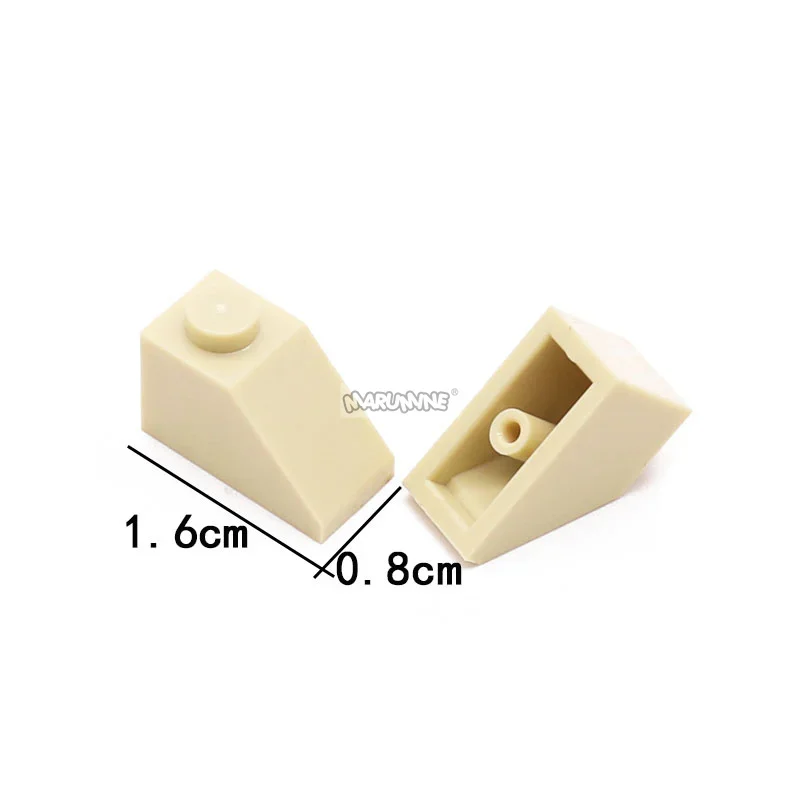 Marumine 1x2 Slope MOC Bricks Parts 3040 Classic Create Building Blocks Trunk Roof Accessories Pieces Boys DIY Construction Toy 5
